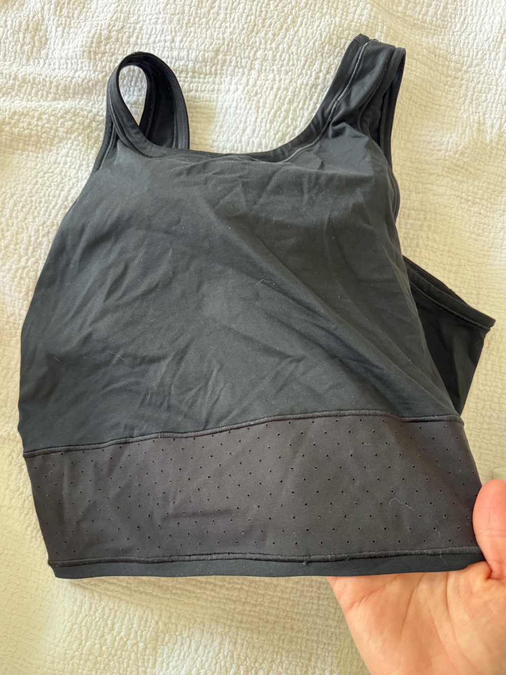lululemon athletica Black Perforated Racerback Sports Bra